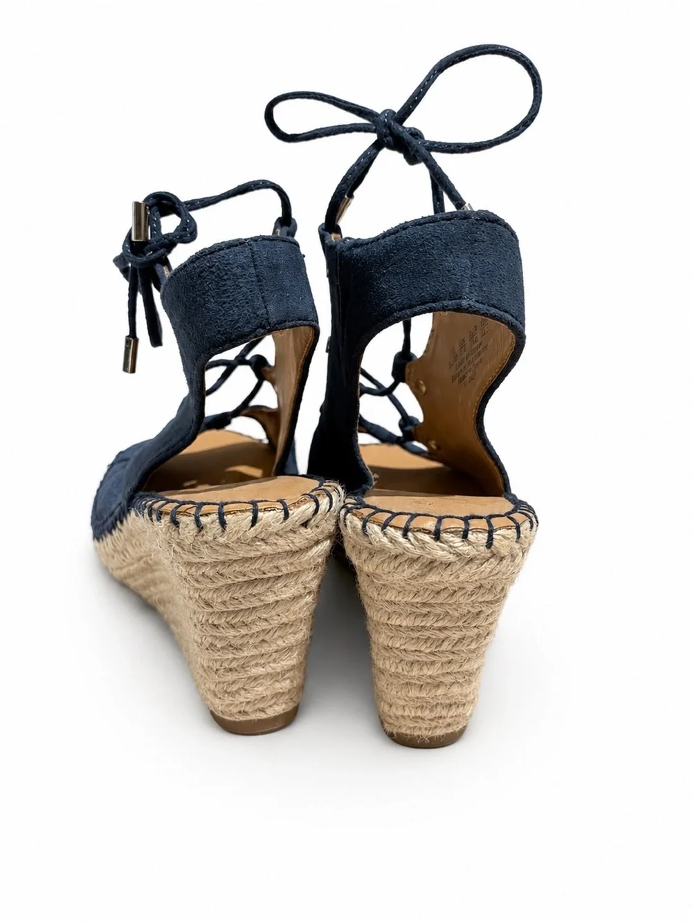 Franco Sarto NATALY Navy Espadrille Wedge Sandals – Size 5.5